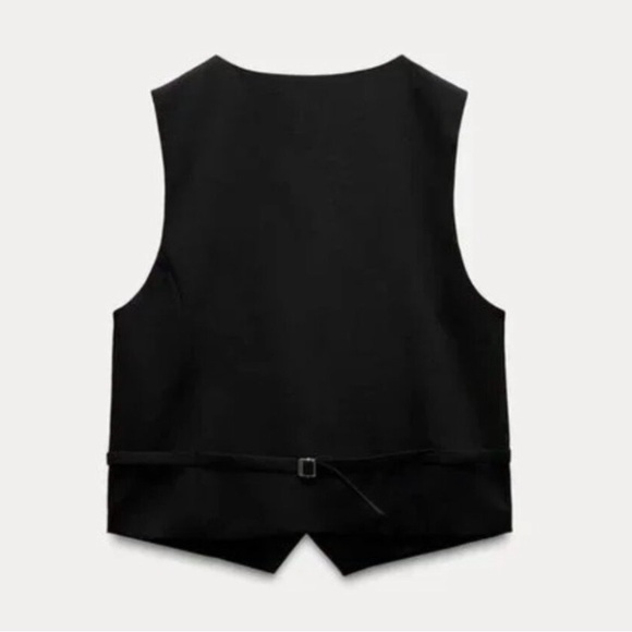 Zara Classic Black Vest - Picture 2 of 2
